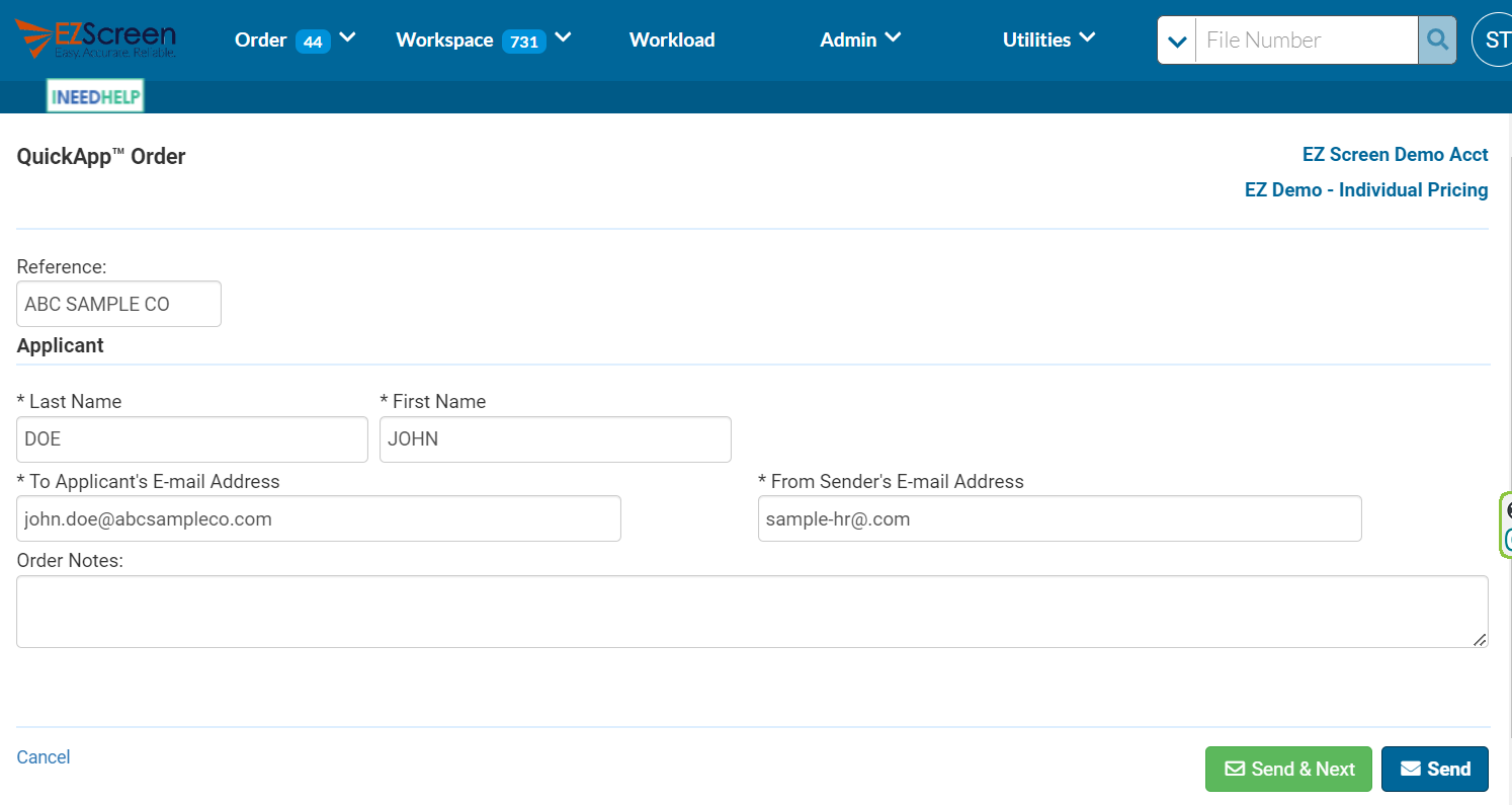 screenshot of EZ Screen